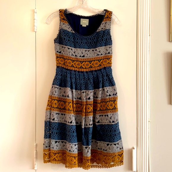 Anthro Maeve | Crocheted A-line midi dress - Picture 2 of 5